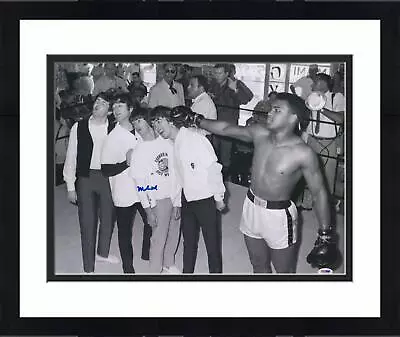 FRMD Muhammad Ali Signed 16x20 With The Beatles Photograph Signed In Blue - PSA • $2579.99