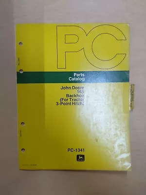 John Deere 165 Backhoe (For Tractor 3-Point Hitch) Parts Catalog PC-1341 • $23.08