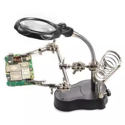 £10.29 • Buy LED Desk Lamp Magnifying Magnifier Glass With Light Stand Clamp For Repair Read