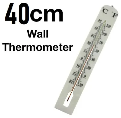 GAINT 40cm WALL THERMOMETER EASY READ Indoor/Outdoor Garden Temperature Gauge UK • £8.49