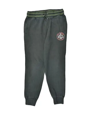 JACK WILLS Mens Tracksuit Trousers Joggers Large Green Cotton NG14 • £14.09