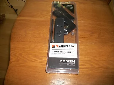 Anderson MODERN MATTE BLACK Storm Door Handle Set With Deadbolt Lock • $61.99