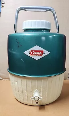 VTG 1960's Coleman Diamond Badge Green 2 Gallon Thermos Water Jug Cooler  • $35