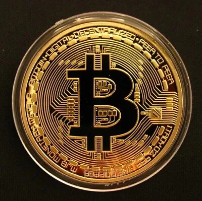 Gold Bitcoin Coin Gold Colour NEW.  • $5