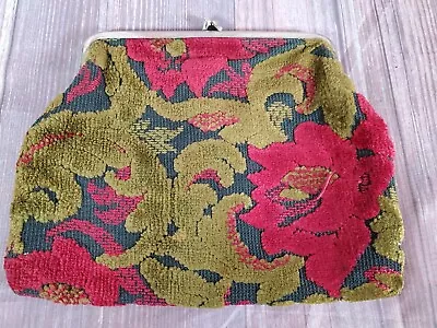 Vintage Carpet Bag Tapestry 6  Lined Change Purse • $19.99