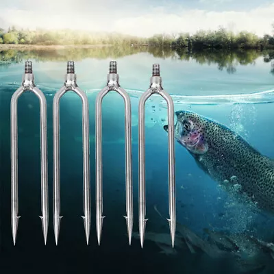 £10.08 • Buy 4Pcs 2 Prongs Harpoon Gig Gaff Hook Barb Fish Spear For Outdoor Fishing Tackle