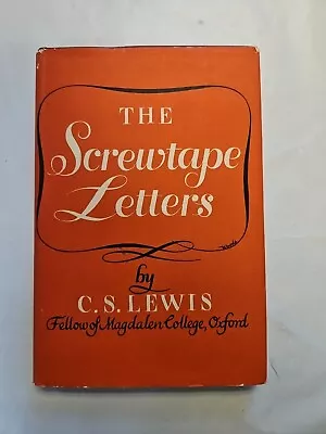 The Screwtape Letters C.S. Lewis 1946 First Edition With Dust Jacket • $45