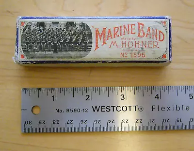 Vintage M. Hohner Marine Band Harmonica No. 1896 - Key Of C Original Box • $4.99