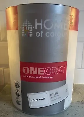 SILVER MIST ONECOAT 5 Litre Matt Emulsion Quick Dry Excellent Coverage • £23.99