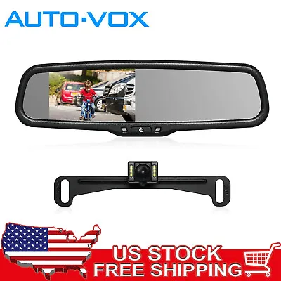 AUTO-VOX T2 Backup Camera Kit & OEM Rear View Mirror Monitor IP68 Waterproof US • $99.99