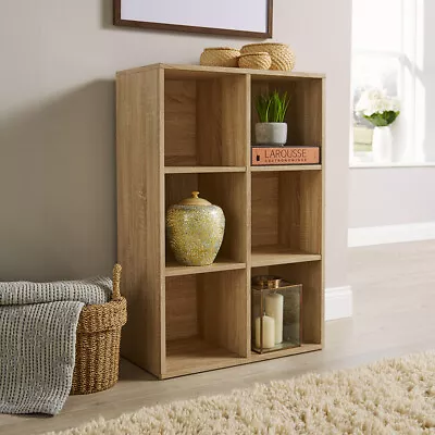 Storage Cube Shelves Bookcase Wooden Display Unit Organiser With Fabric Drawers • £38.99