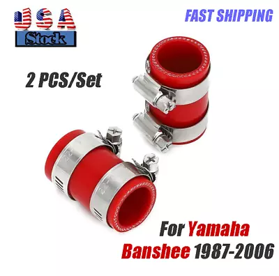 2 PCS High Temp Rubber Exhaust Hose Clamps For Yamaha Banshee 1987-2006 US Stock • $11.99