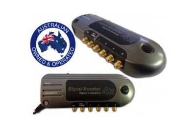 $29.70 • Buy 4 WAY Powered TV Splitter Amplified 2 In 4 Out