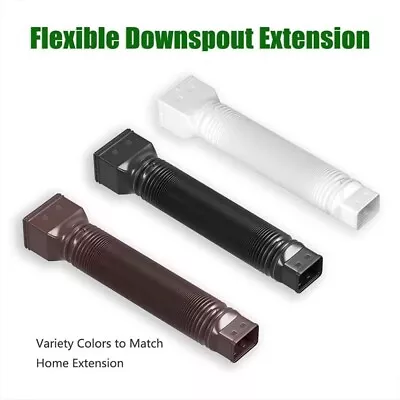 Telescopic Downpipe Rain Gutter Extension Drain Pipe Diverter Extends Water Tube • £10.97