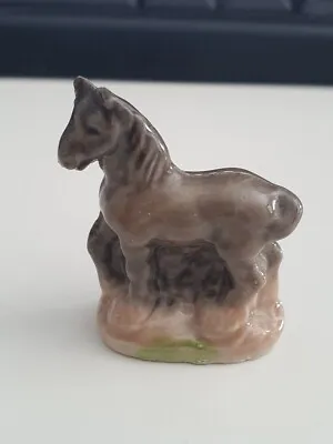 £3 • Buy Vintage Wade Whimsie Grey Shire / Heavy Horse - 1975-84, English Charity Sale