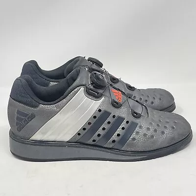 Adidas Drehkraft Weightlifting Shoes Mens 10 Gray BOA Lacing Heel Support Gym • $74.99