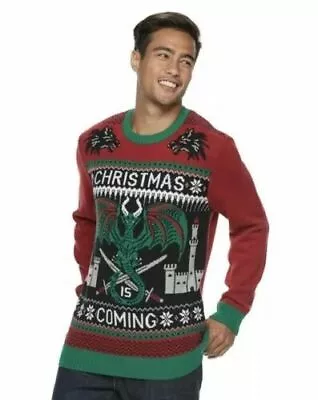 Game Of Thrones Motion Activated Light Up Ugly Christmas Sweater M $70 NWT • $19.95