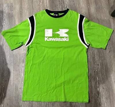 Vintage Green Kawasaki Logo Shirt Size XL • $28