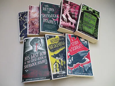 8 Sherlock Holmes Paperback Books Arthur Conan Doyle Classic Penguin / Complete • £17