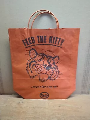 Vintage Esso Feed The Kitty Paper Advertising Bag 13  X 17  • $4.99