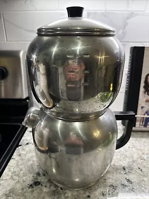 Vintage WEST BEND Aluminum ~Kwik Drip~ 18 Cup Coffee Maker Pot - Complete • $35