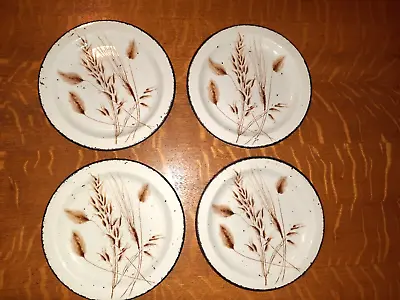 Set Of 4 Bread / Dessert Plates Wedgwood Stonehenge Midwinter Wild Oats • $23.99