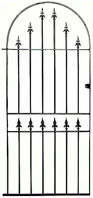WROUGHT IRON METAL GARDEN SIDE GATE Kingsbury Bow To Fit 915mm Opening • £99.99