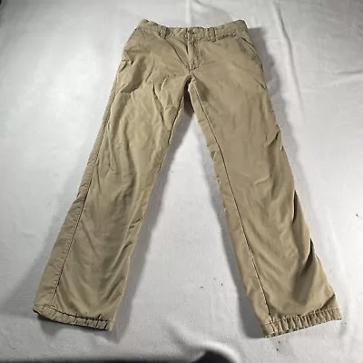 Eddie Bauer Pants Mens 32 Jeans Tan Flannel Lined Insulated Chore Barn 32x34 • $18.99