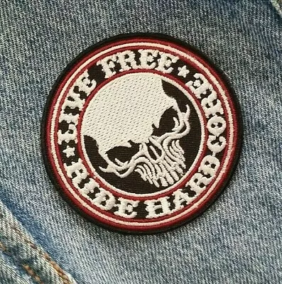  LIVE FREE  Patch EMBROIDERED VEST JACKET Motorcycle INDIAN NORTON BSA HONDA !! • $3.99