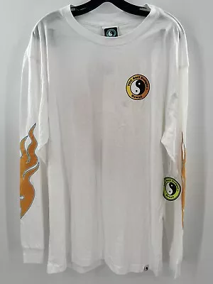 T & C Surf Design Hawaii Long Sleeve T Shirt Mens Large White Flames Pacsun • $29.99