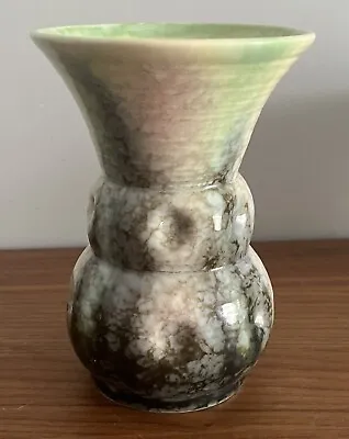 Vintage Falcon Ware Vase 678 SylvaC Pink Green & Black Flared C.1950's 6  • £13.99