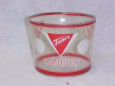 Vintage N.O.S. Tom's Peanut 1 Cent Candy Tub Container Lance Gordon's Jar Store • $95