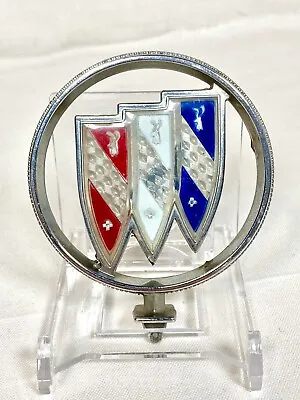 Vintage 1980s Era OEM Buick Hood Ornament Tri Shield 2.25 Emblem Header Red Blue • $25.76
