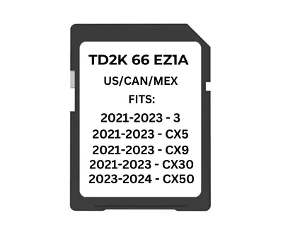 MAZDA Navigation GPS SD Card  TD2K66EZ1A FITS 2021-23 3 CX-5 CX-9 CX-30 CX-50 • $39.95