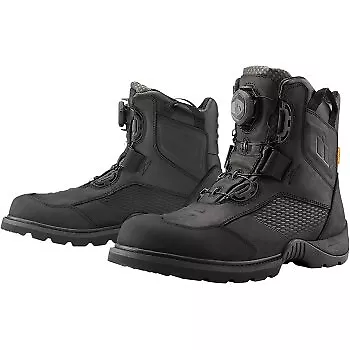 Icon Black Stormhawk Waterproof Boots For Motorcycle Street Riding • $185