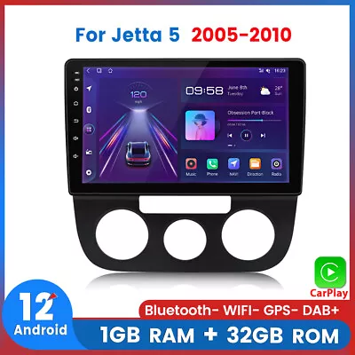 For Jetta 5 2005-2010 Android 12 Car Radio WIFI Bluetooth GPS NAVI RDS USB DAB+ • $109.99