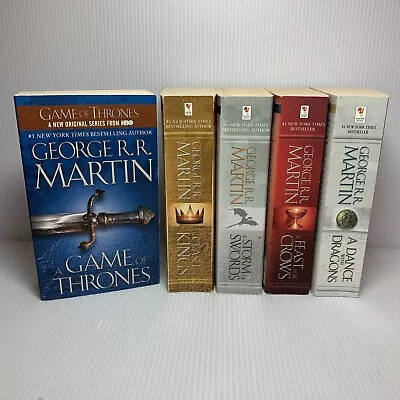 George R.R. Martin ~ A SONG OF ICE AND FIRE 1-5 Game Of Thrones PB Book Set • $24