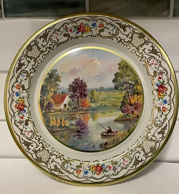 Vintage Daher Decorated Ware 8” Metal Tin Plate Made In Holland • $12