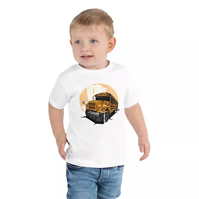 Monster School Bus Toddler T-Shirt Bigfoot Cartoon Comic Monster Jam Car • $22.45