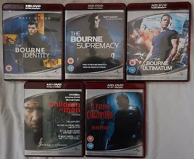 HD Dvd 5 Film Bundle Bourne Identify Trilogy Carlito's Way Children Of Men • £9.99