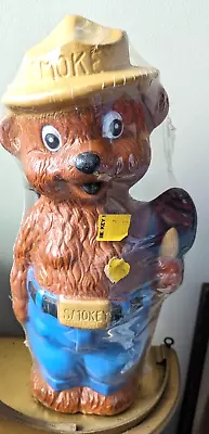 VINTAGE ART LINE SMOKEY THE BEAR  BLOW MOLD YARD ORNAMENT (Sealed NOS) • $125