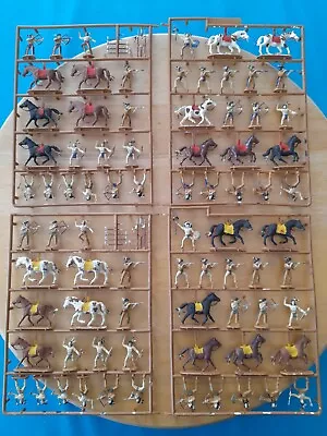 2 Sets X Imex 1/72 Painted SIOUX INDIANS Wild West Figures Set 508 On Sprues • £13.50