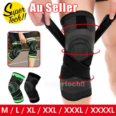 3D Weaving Knee Brace Breathable Sleeve Support Running Leg Jogging Sports M-4XL • $7.97