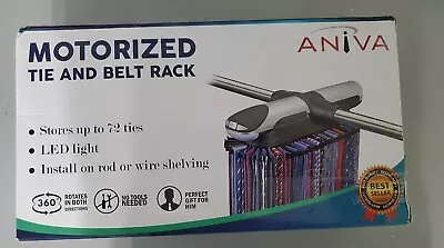 Aniva Motorized Tie/Belt Rack Closet Organizer LED Lights W/ J Hooks Free Ship • $42.99