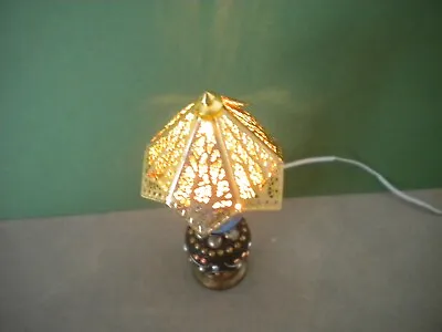 Vintage Dollhouse Miniature Victorian Style Hurricane Lamp - Electric Plug • $9.99