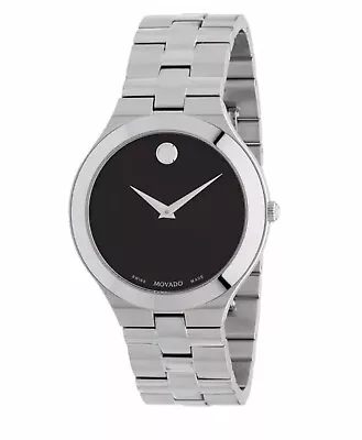 Brand New Movado Men’s Juro Black Dial Stainless Steel Watch 0607442 • $299