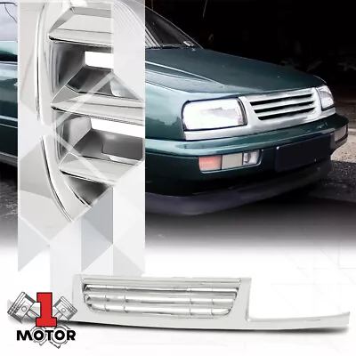 For 1996-1998 VW Jetta MK3 {HORIZONTAL-BAR} Chrome ABS Front Upper Bumper Grille • $29.99