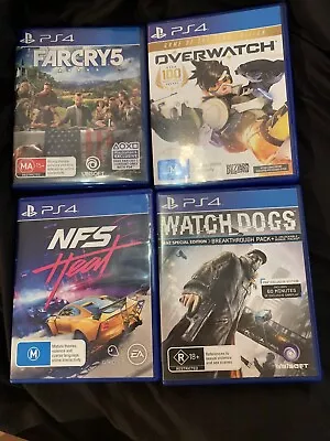 Ps4 Game Bundle Watchdogs Farcry5 NFS HEAT • $20