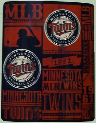 Blanket Fleece Throw MLB Minnesota Twins NEW 50”x60” With Protective Sleeve • $27.50