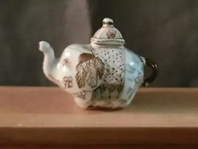 Dollhouse Miniature Porcelain Elephant Teapot Scale 1/12 • $9.99